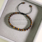 Tiger Eye Stone Magnetic Woven Bracelet