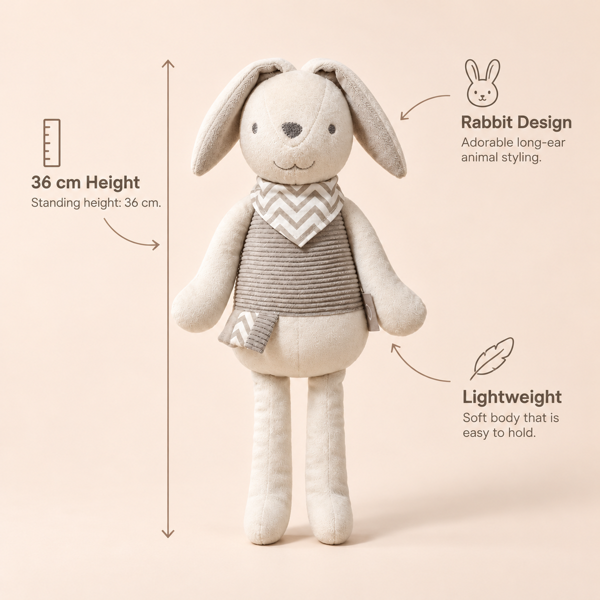Soft plush rabbit doll