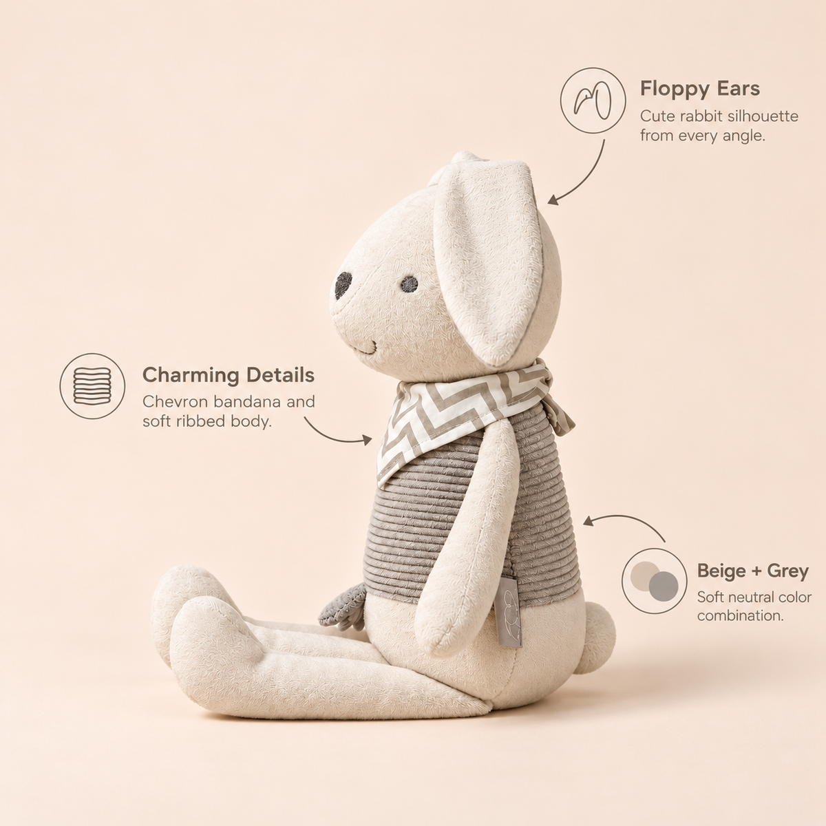 Soft plush rabbit doll