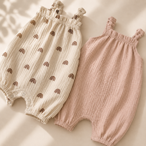 2-Piece Organic Cotton  Rainbow & Dandelion Bodysuits