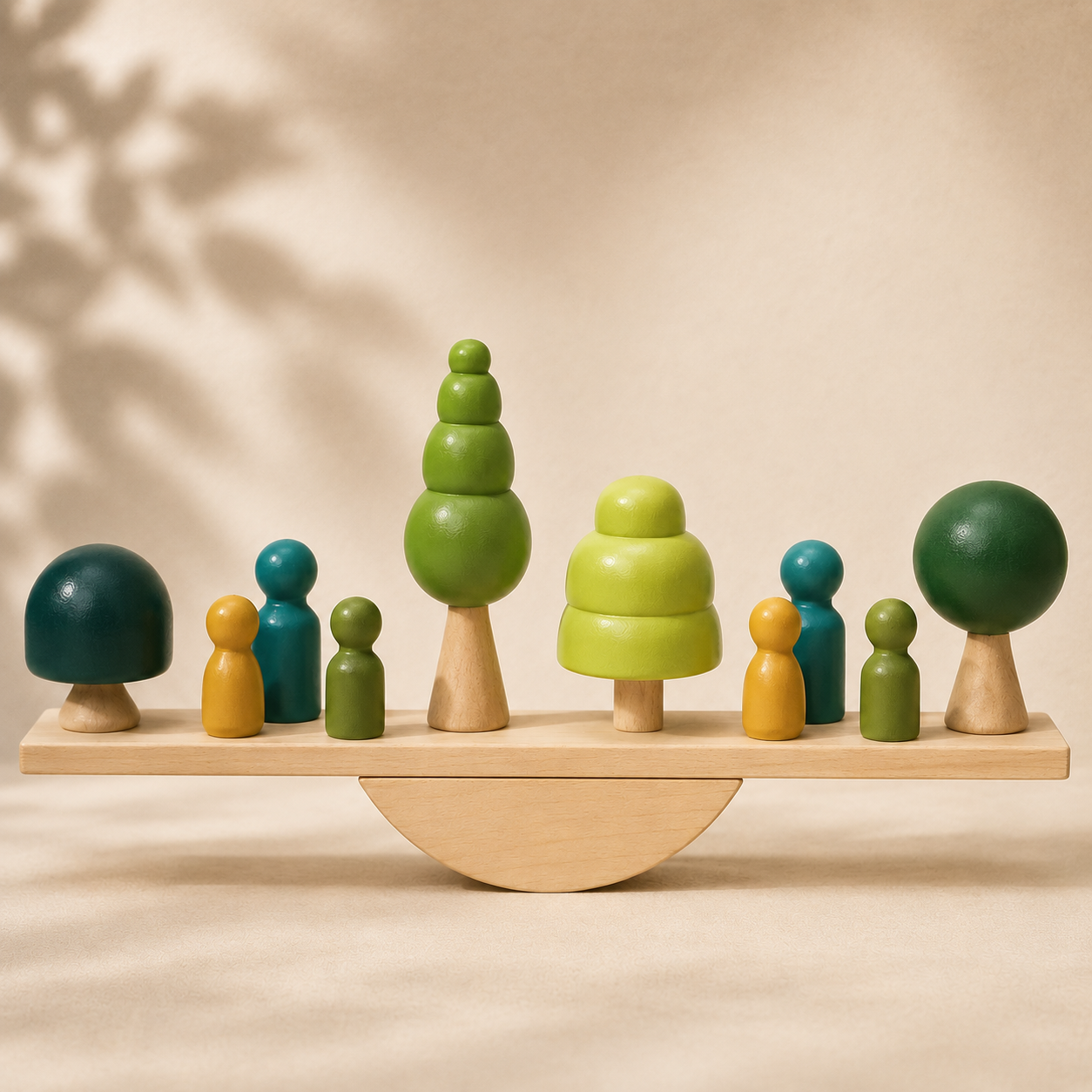 Montessori Wooden Log Building Blocks